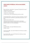 Public Health 144 Midterm 1 with accurate detailed answers 
