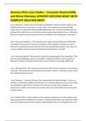 Business Ethics Case Studies &ndash; Corporate Responsibility and Ethical Dilemmas UPDATED 2025&sol;2026 NEW&excl;&excl; WITH COMPLETE SOLUTION NEW&excl;&excl;