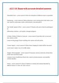 ALU 101 Exam with accurate detailed answers