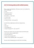 ALU 101 book questions with verified answers