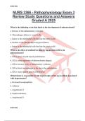 NURS 3366 - Pathophysiology Exam 3 Review Study Questions and Answers Graded A 2025