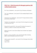 WGU C211 - Global Economics for Managers questions with verified detailed answers