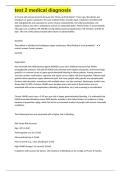 test 2  medical diagnosis exam  questions & correct  answers 2025&sol;2026