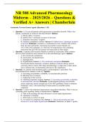 NR 508 Advanced Pharmacology Midterm &ndash; 2025&sol;2026 &ndash; Questions & Verified A&plus; Answers &vert; Chamberlain