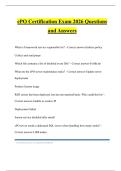 ePO Certification Exam 2026 Questions and Answers
