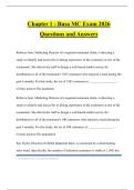 Chapter 1 - Busa MC Exam 2026 Questions and Answers