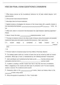 KNS 200 FINAL EXAM QUESTIONS & ANSWERS