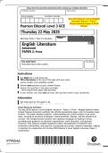 May 2025 Edexcel&colon; A Level English Literature Paper 2 &ndash; Prose &ndash; Merged Question Paper & Mark Scheme
