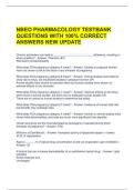 NBEO PHARMACOLOGY TESTBANK QUESTIONS WITH 100&percnt; CORRECT ANSWERS NEW UPDATE