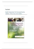 Test Bank For Health Assessment for Nursing Practice 8th Edition By Susan Fickertt &comma; Wilson Jean&comma; Foret Giddens &vert;&vert; All Chapters &vert;&vert; Latest Edition