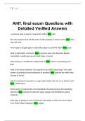 AHIT&comma; final exam Questions with  Detailed Verified Answers