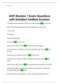 AHIT Module 1 Exam Questions  with Detailed Verified Answers 