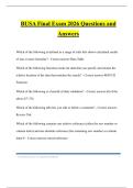 BUSA Final Exam 2026 Questions and Answers