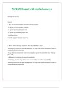 NUR 670 Exam 2 with verified answers 