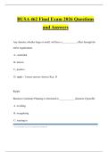 BUSA 462 Final Exam 2026 Questions and Answers