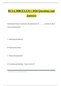 BUSA 3000 EXAM 1 2026 Questions and Answers