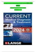 Test Bank For Current Medical Diagnosis And Treatment 2024&comma; 63rd Edition By Maxine Papadakis&comma; Stephen Mcphee Chapters 1 - 42