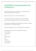 WGU D102 Pre-Assessment questions with verified answers