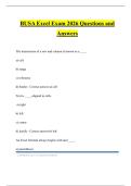 BUSA Excel Exam 2026 Questions and Answers