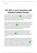 AIC 302&comma; 4&comma; and 5 Questions with  Detailed Verified Answers 