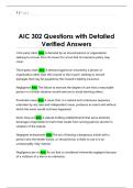 AIC 302 Questions with Detailed  Verified Answers