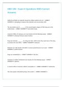HED 100 - Exam 4 Questions With Correct Answers
