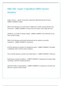 HED 100 - Exam 1 Questions With Correct Answers