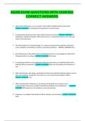 ASAM EXAM QUESTIONS WITH VERIFIED CORRECT ANSWERS