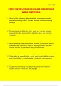 FIRE INSTRUCTOR III EXAM QUESTIONS  WITH ANSWERS&period;