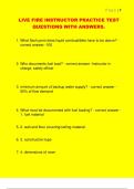 LIVE FIRE INSTRUCTOR PRACTICE TEST  QUESTIONS WITH ANSWERS&period; 