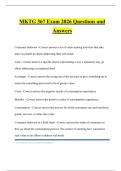 MKTG 367 Exam 2026 Questions and Answers