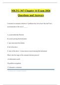 MKTG 367 Chapter 14 Exam 2026 Questions and Answers
