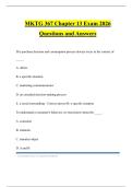 MKTG 367 Chapter 13 Exam 2026 Questions and Answers