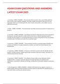 ASAM EXAM QUESTIONS AND ANSWERS LATEST EXAM 2025