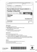 2025 Pearson Edexcel GCSE Biology Paper 1 &lpar;1BIO&sol;1F&rpar;