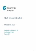 2025 Pearson Edexcel GCSE Biology Mark Scheme Paper 2 &lpar;1BIO&sol;2H&rpar;
