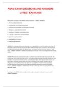 ASAM EXAM QUESTIONS AND ANSWERS LATEST EXAM 2025