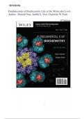 Test Bank - Fundamentals of Biochemistry Life at the Molecular Level 6th Edition ( Donald Voet, 2025) All Chapters