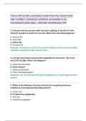 TEXAS PHYSICIAN LICENSING EXAM PRACTICE QUESTIONS  AND CORRECT ANSWERS &lpar;VERIFIED ANSWERS&rpar; PLUS  RATIONALES 2026 Q&A &vert; INSTANT DOWNLOAD PDF 