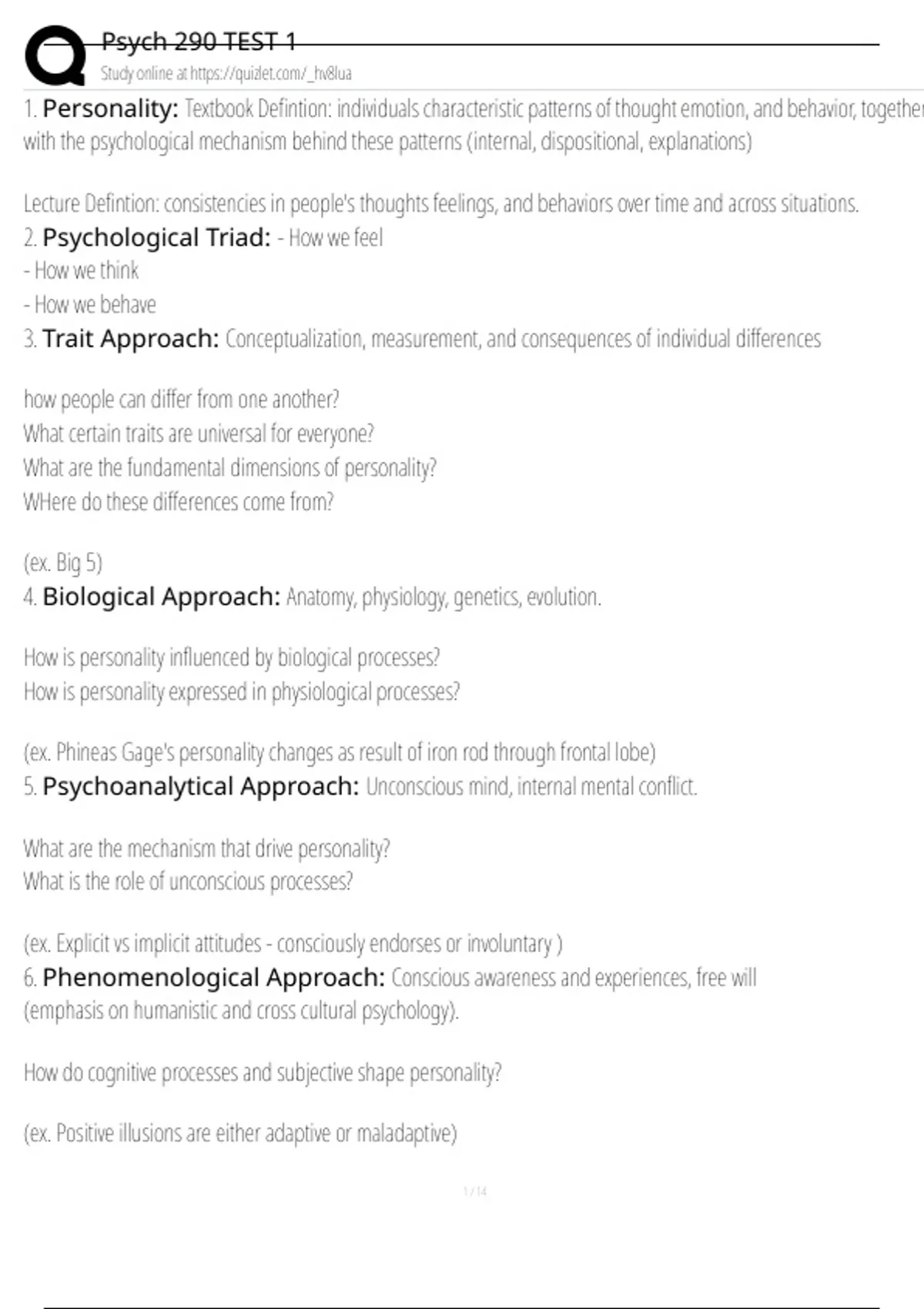 Psych 290 TEST 1 Exam Questions and Answers 100% Pass |Verified ...