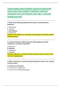 TEXAS NURSE PRACTITIONER CERTIFICATION EXAM  QUESTIONS AND CORRECT ANSWERS &lpar;VERIFIED  ANSWERS&rpar; PLUS RATIONALES 2026 Q&A &vert; INSTANT  DOWNLOAD PDF