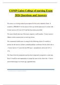 COMP Galen College of nursing Exam 2026 Questions and Answers