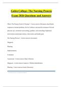 Galen College&colon; The Nursing Process Exam 2026 Questions and Answers