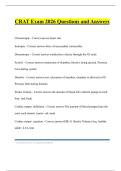 CRAT Exam 2026 Questions and Answers