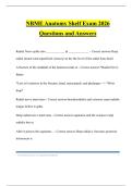 NBME Anatomy Shelf Exam 2026 Questions and Answers