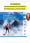 SOLUTION MANUAL For Financial Accounting Fundamentals&comma; 8th Edition By John Wild&comma; Verified Chapters 1 - 13&comma; Complete Newest Version