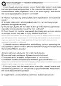 Eliopoulos Chapter 11- Nutrition and Hydration  Exam Questions and Answers 100&percnt; Pass &vert;Verified & Updated &vert;Actual 2025&sol;2026 Exam Blue Print