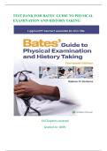 Test bank for Bates Guide to Physical Examination and History Taking coplete test and answers 