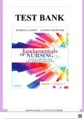 TEST BANK FOR FUNDAMENTALS OF NURSING: ACTIVE LEARNING FOR COLLABORATIVE PRACTICE 2ND EDITION, BY BARBARA L YOOST