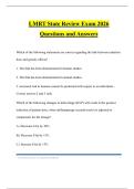 LMRT State Review Exam 2026 Questions and Answers
